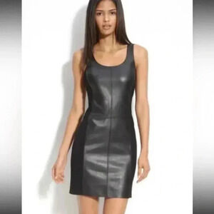 [S]Bailey 44 Anthropologie Faux Leather  mini Tank Dress Bodycon